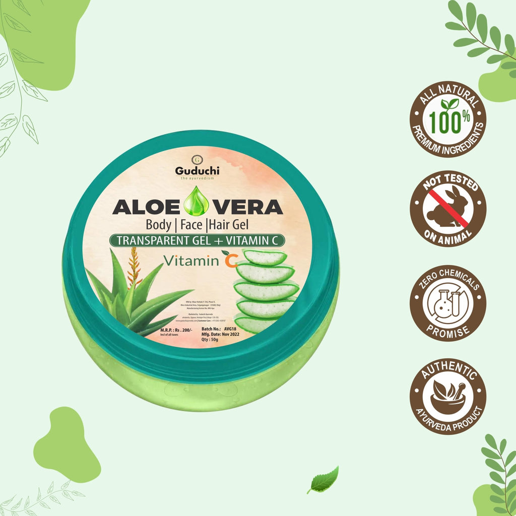 Guduchi Ayurveda Aloe Vera Gel with the Power of Vitamin C - Guduchi Ayurveda