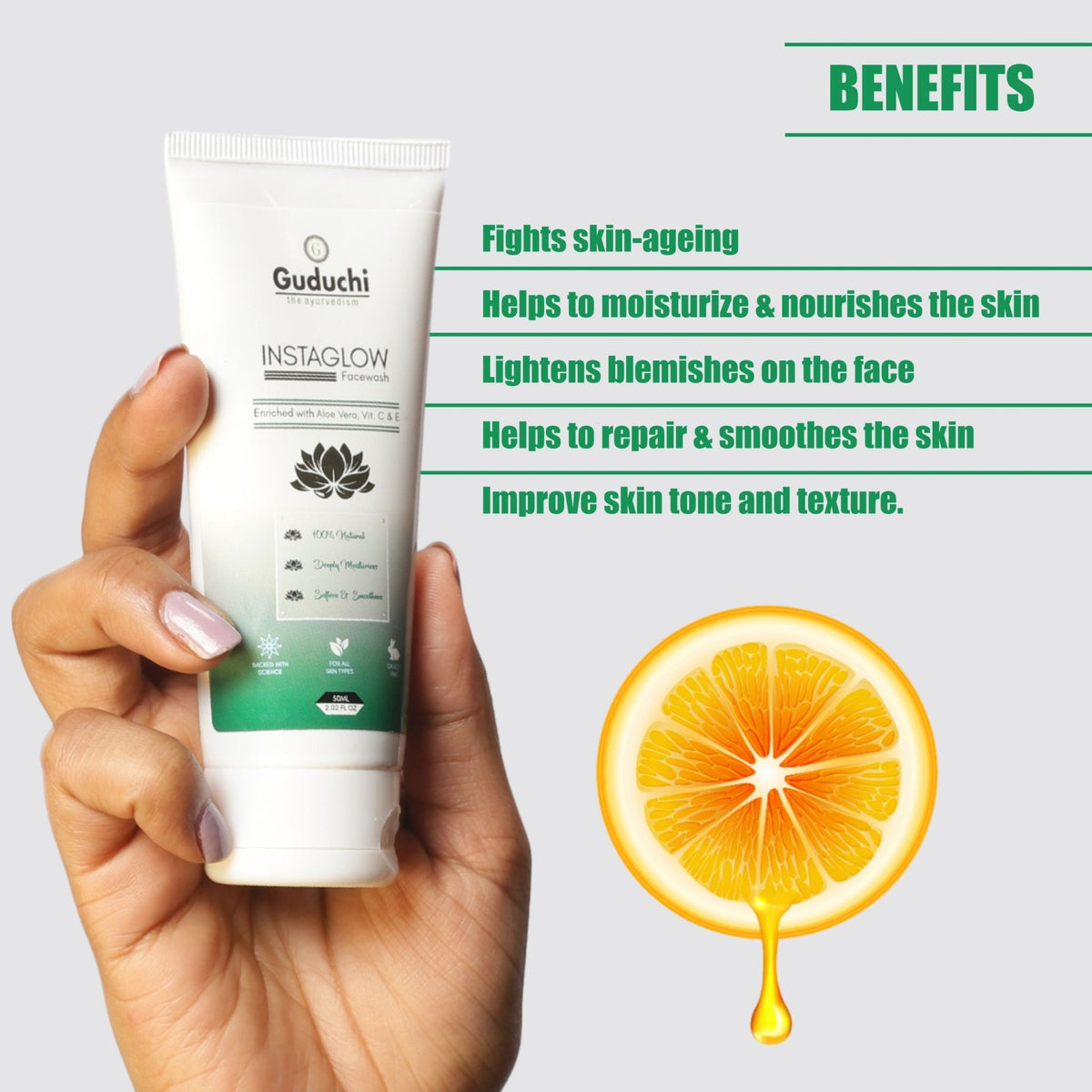 Buy Guduchi Ayurveda Face Wash For Glowing Skin Online