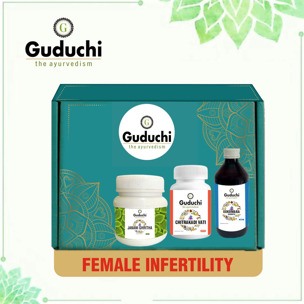 Guduchi Ayurvedic Complete Female Infertility Kit I Cures Infertility with the Goodness of Authentic Ayurvedic Herbal formulation I - Guduchi Ayurveda