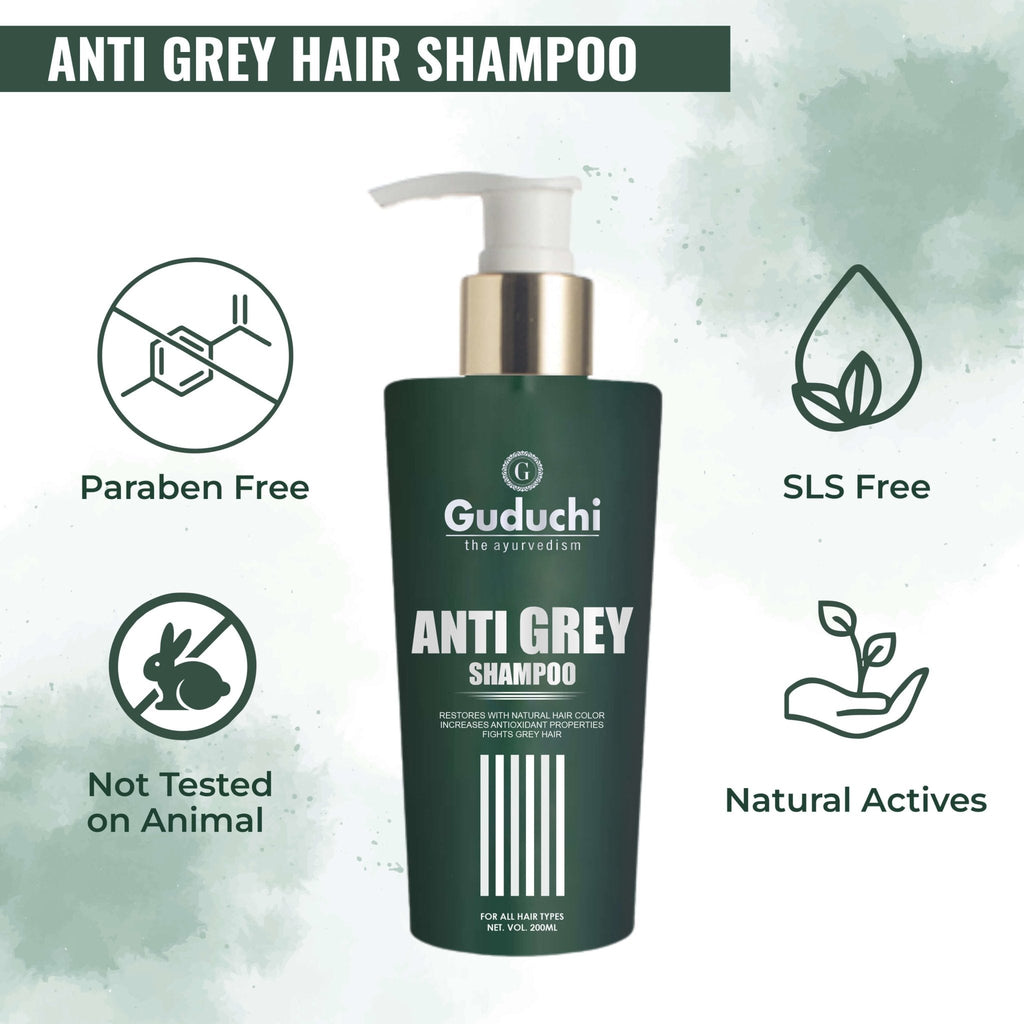 Rediscover Youthful Hair: Guduchi Ayurvedic Anti-Grey Shampoo - Guduchi Ayurveda
