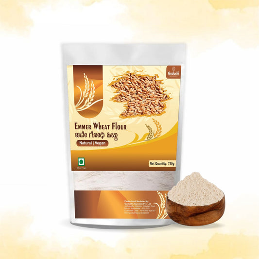 Guduchi Ayurveda Emmer Diabetes - Friendly Wheat Chapati Flour – 750gm - Guduchi Ayurveda