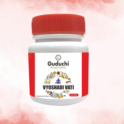 Guduchi Ayurveda Vyoshadi Vati - Natural Relief for Cold, Cough & Respiratory Health - Guduchi Ayurveda