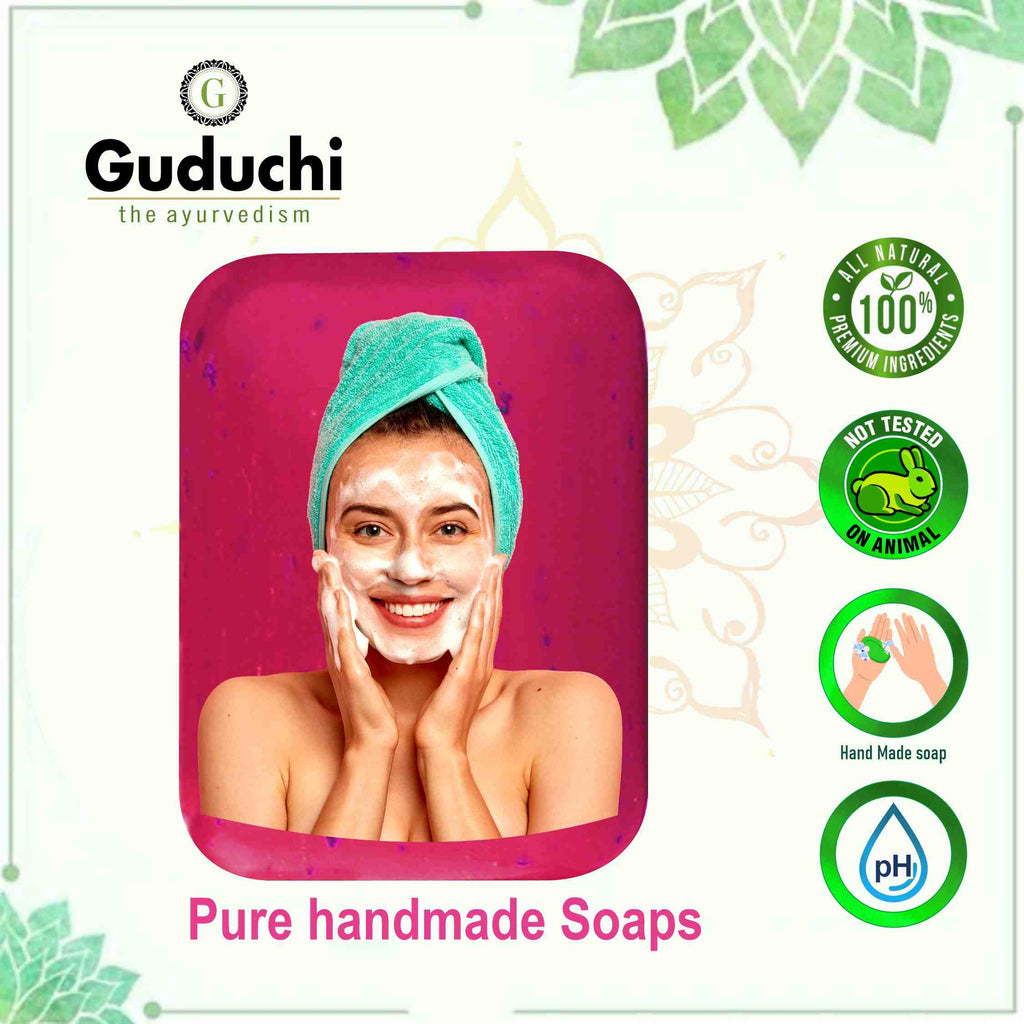 Herbal Handmade Rose Bathing Soap for Soft Skin & Oil Balance
