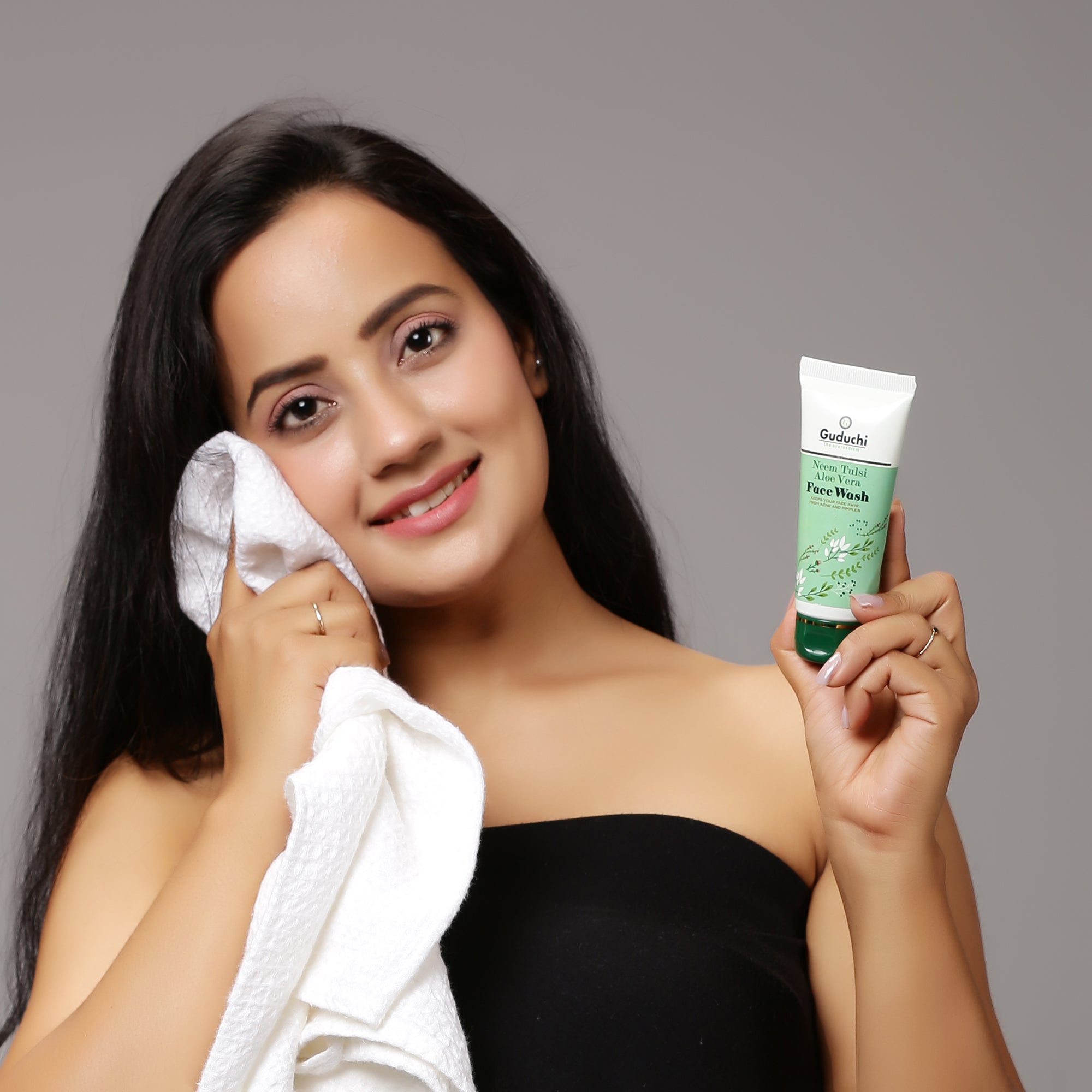 Ayurvedic Neem Tulsi Aloevera Face Wash for Acne, Scars & Pigmentation - Guduchi Ayurveda
