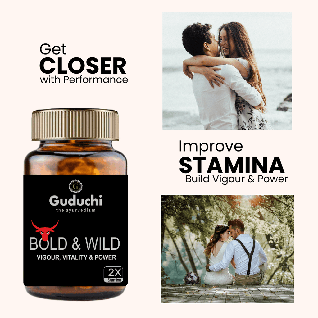 Bold and Wild Men's Wellness Natural Ayurvedic Product | Boosts Performance & Stamina for Men | Gives Vigour & Strength | No Side Effects - Guduchi Ayurveda
