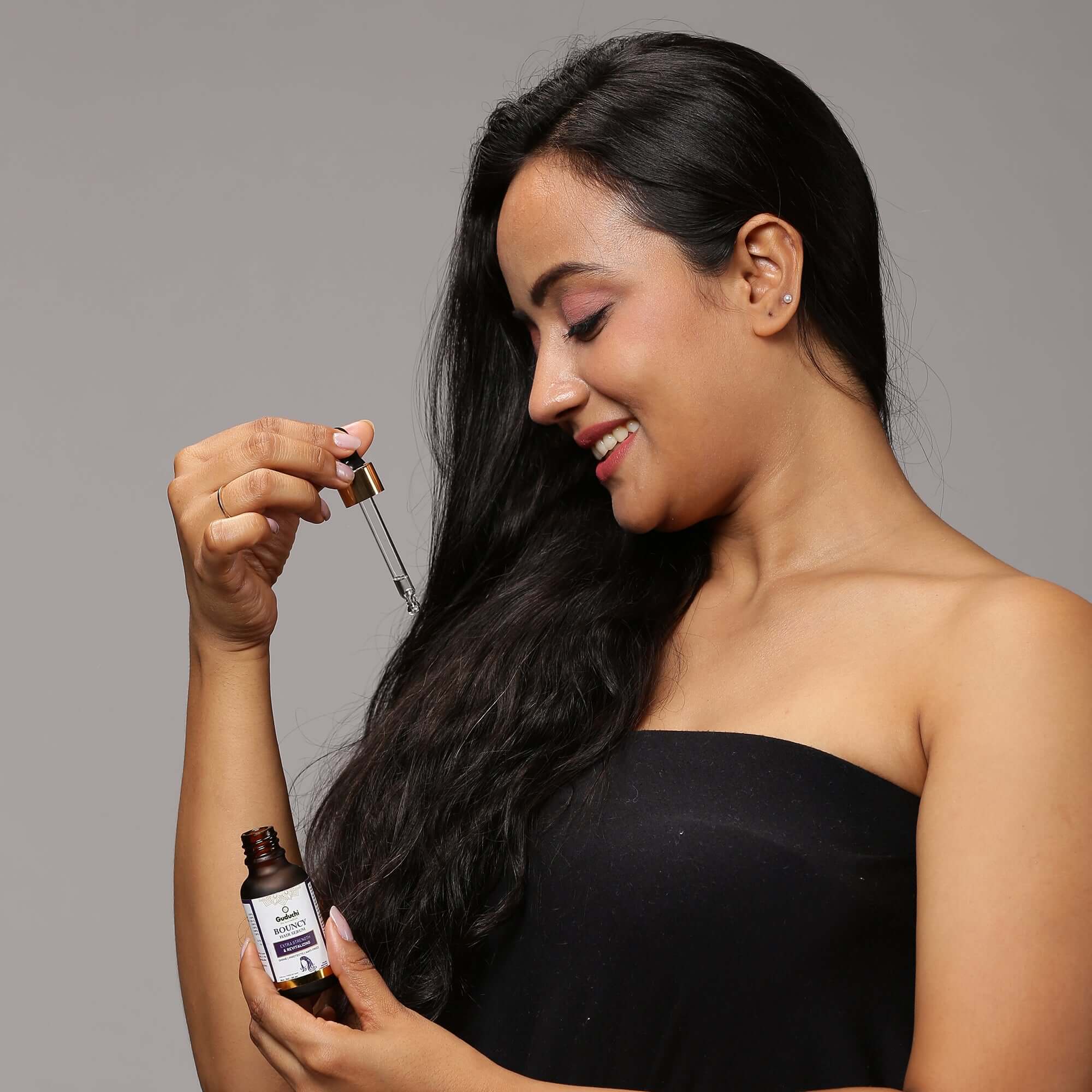 BOUNCY HAIR SERUM FOR FULLER, HEALTHIER AND DENSER HAIR | FOR MEN AND WOMEN | 30ML - Guduchi Ayurveda