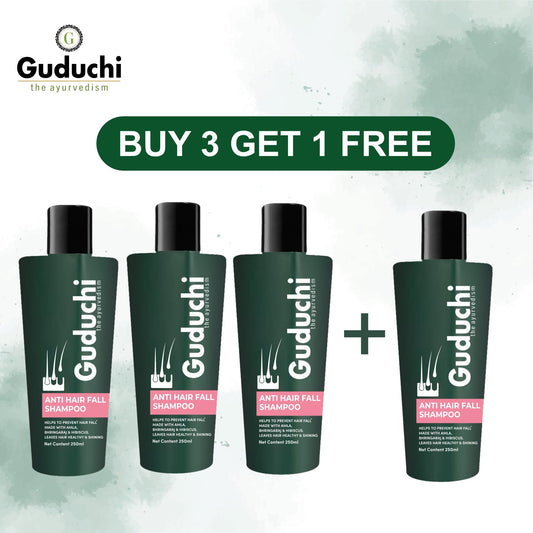 Buy 3 get 1 Guduchi Ayurveda Anti Hair Fall shampoo. - Guduchi Ayurveda