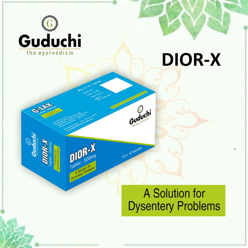Dior-x Tablet| Useful in Infective Diarrhea| Helps to manage Diarrhea - Guduchi Ayurveda