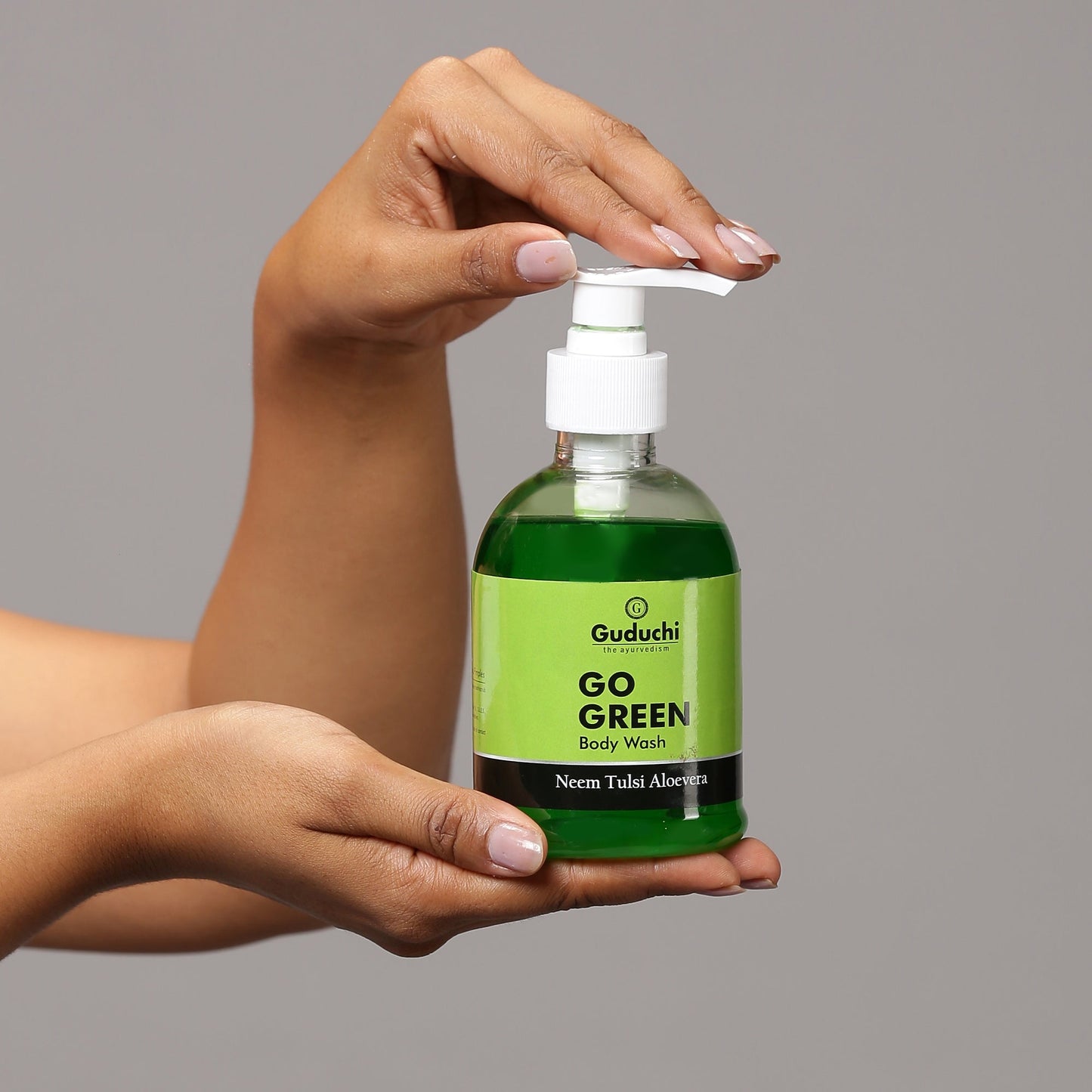 Go Green Body Wash| SLS Free | Helpful in Oily skin, 300ml - Guduchi Ayurveda