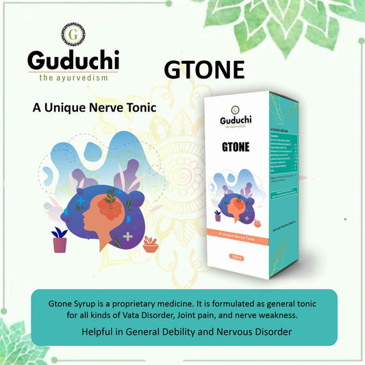 Gtone syrup| Beneficial for improving bone health| Maintains overall body balance - Guduchi Ayurveda