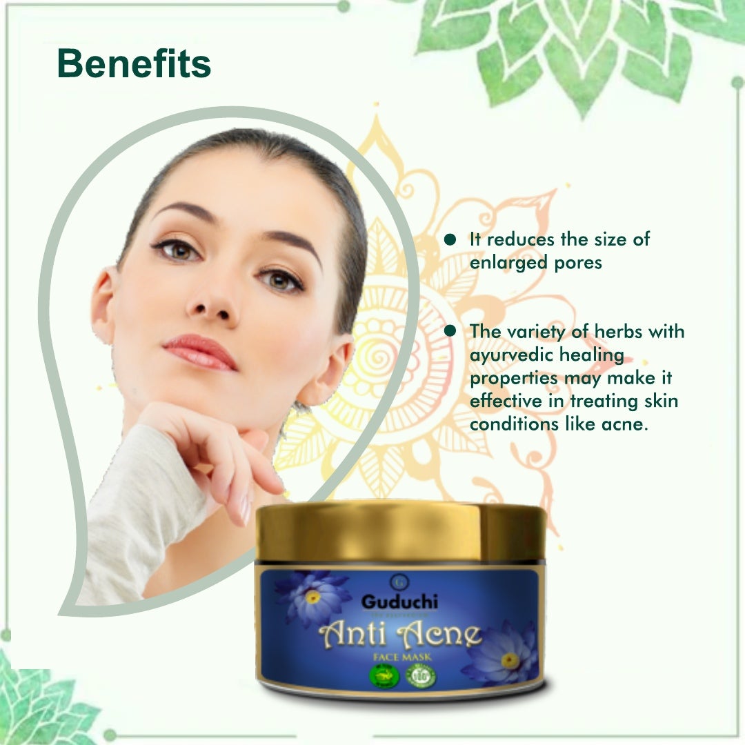 Guduchi Anti Acne Clear Skin Face Mask for Flawless and Glowing Skin - Guduchi Ayurveda