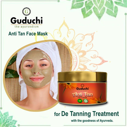 Guduchi Anti Tan Face Mask for Improved Skin Tone, Pigmentation with the goodness of Ayurveda - Guduchi Ayurveda