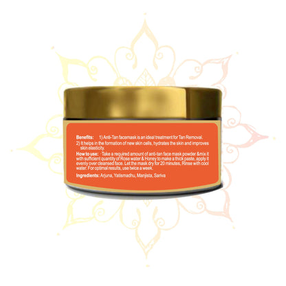 Guduchi Anti Tan Face Mask for Improved Skin Tone, Pigmentation with the goodness of Ayurveda - Guduchi Ayurveda