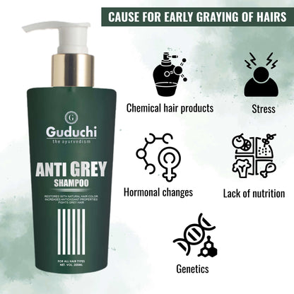 Guduchi Ayurveda Anti Grey shampoo. - Guduchi Ayurveda