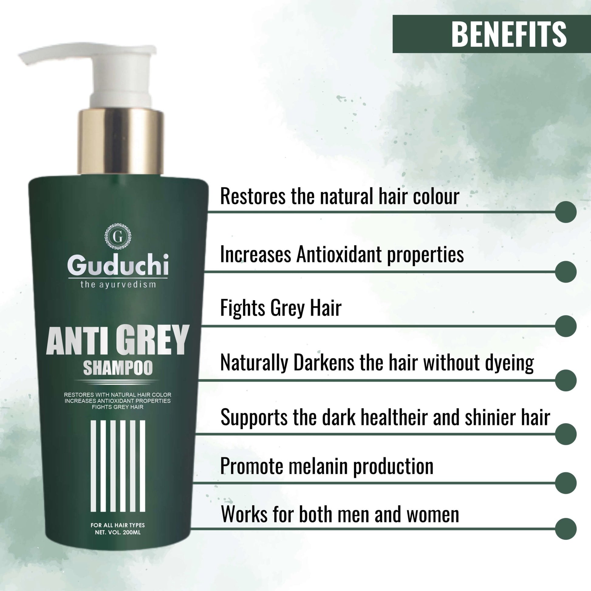 Guduchi Ayurveda Anti Grey shampoo. - Guduchi Ayurveda