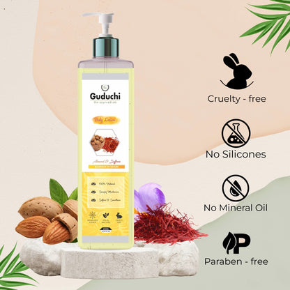 Guduchi Ayurveda Body Lotion with Almond and Saffron - Guduchi Ayurveda