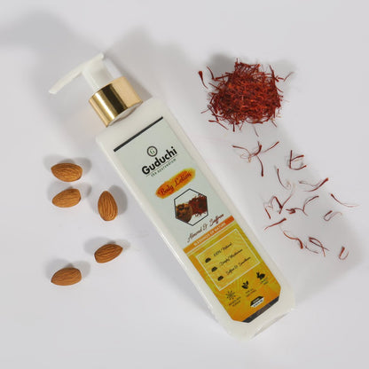 Guduchi Ayurveda Body Lotion with Almond and Saffron - Guduchi Ayurveda