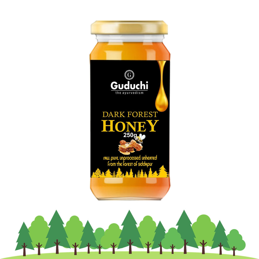 Guduchi Dark Forest Honey - a Natural Immunity Booster- 250gms - Guduchi Ayurveda