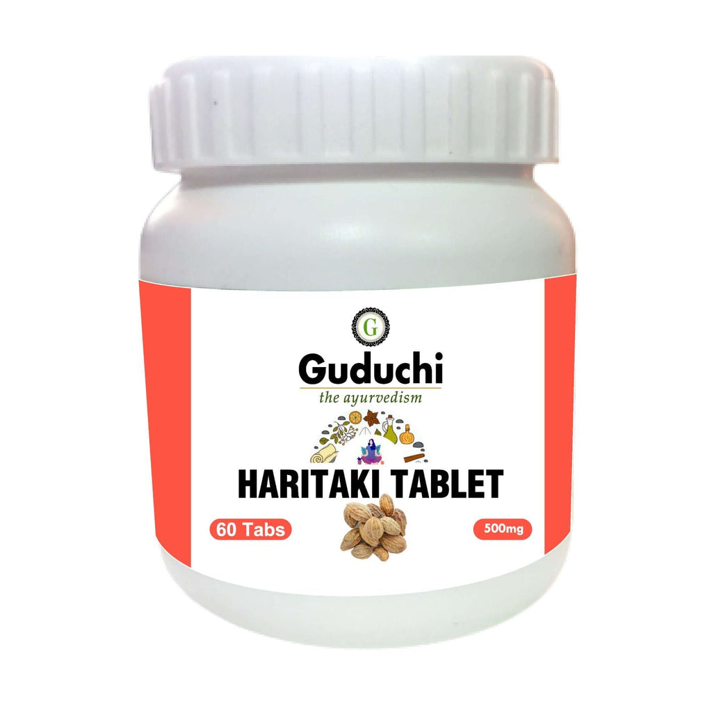 Haritaki Tablet- A Detoxification & Rejuvenation for Vata - 60 Tabs | 500mg - Guduchi Ayurveda