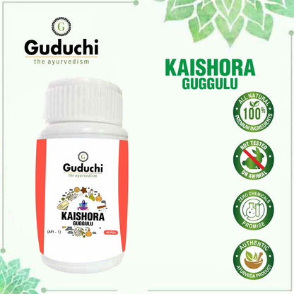 Kaishore Guggulu- Beneficial for Gout & its complications-40 Pills - Guduchi Ayurveda