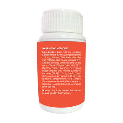 Kanchanar Guggulu | Effective in hypothyroidism & hormonal imbalance-40 Pills - Guduchi Ayurveda