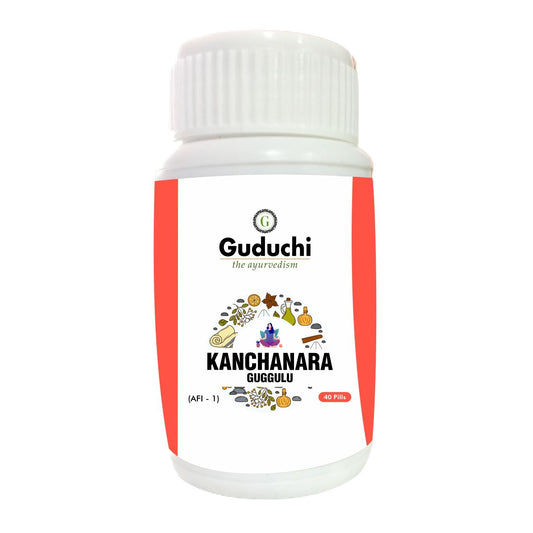 Kanchanar Guggulu | Effective in hypothyroidism & hormonal imbalance-40 Pills - Guduchi Ayurveda