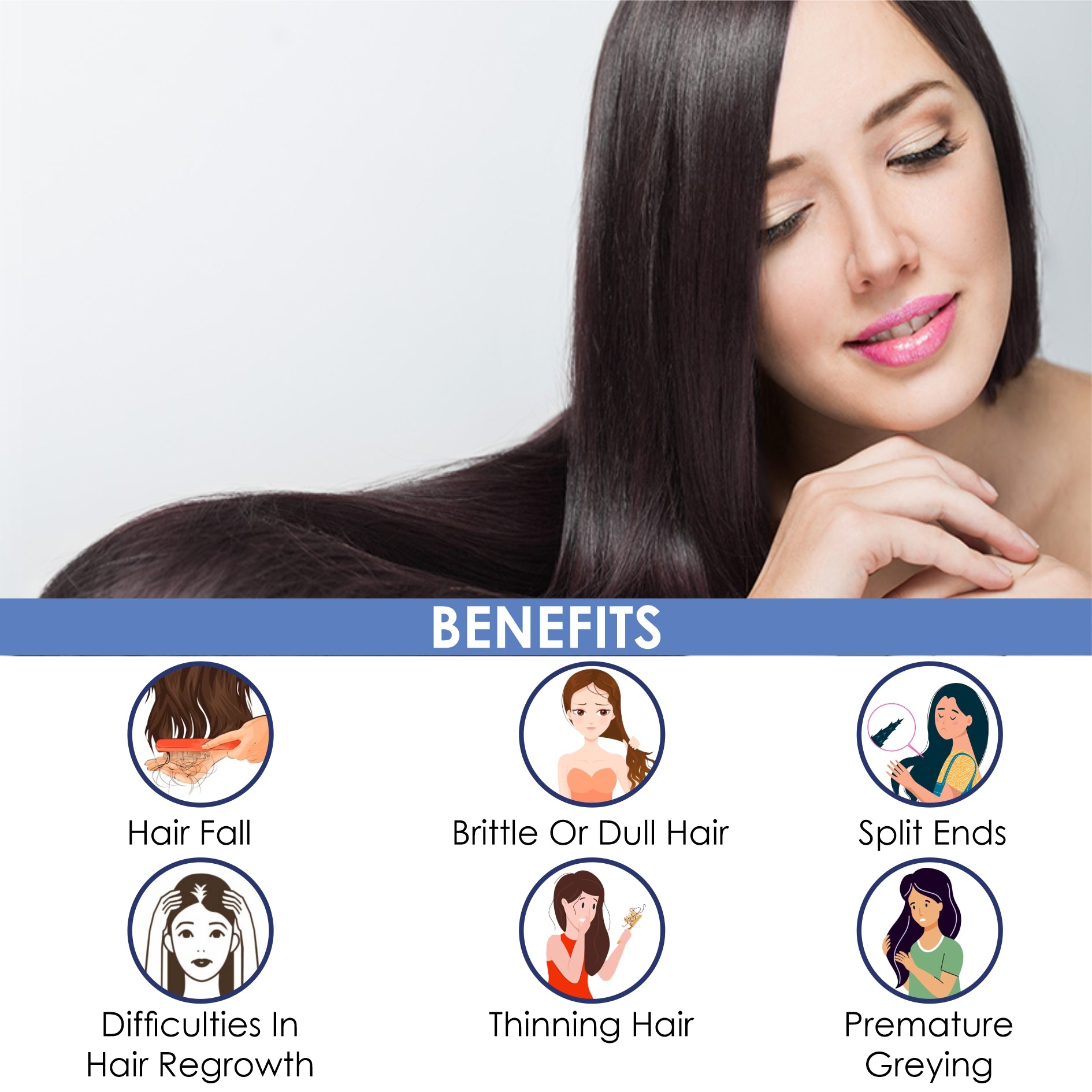 Keshya Hair Nutrition Supplement | Improves Scalp Health | Stimulate hair follicles | Prevents hair fall | Promotes hair growth | 250mg Tablets