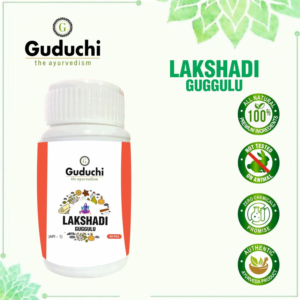 Lakshadi Guggulu | Helps maintain great bone health-40 Pills - Guduchi Ayurveda
