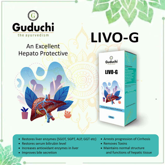 Livo-G syrup| Enhances & improves liver health - Guduchi Ayurveda