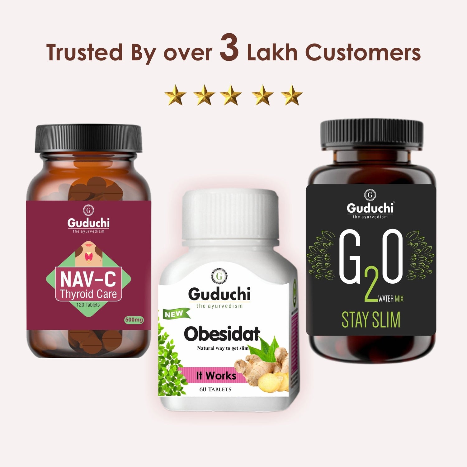 Weight Loss Regimen for Hypothyroid. Obesidat & NAV-C Tablets with G2O Water Mix. - Guduchi Ayurveda