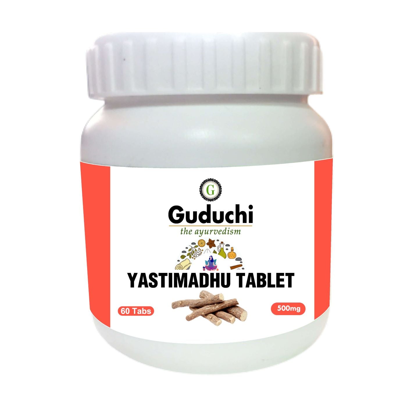 Yashtimadhu Tablet- For Gastric Wellness, 60 Tabs | 500mg - Guduchi Ayurveda